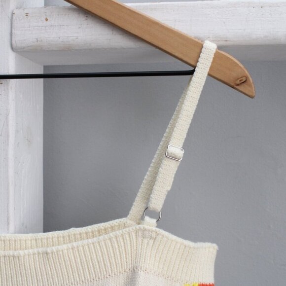 Callahan Cream Groovy Daisy Knit Cardigan Cropped Top 2 PC Set Size Large - Picture 7 of 9